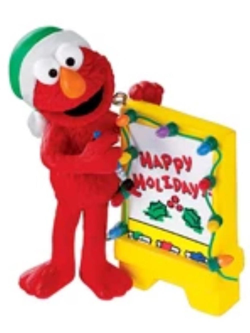 2007 Elmo Holiday Ornament with Festive Sign